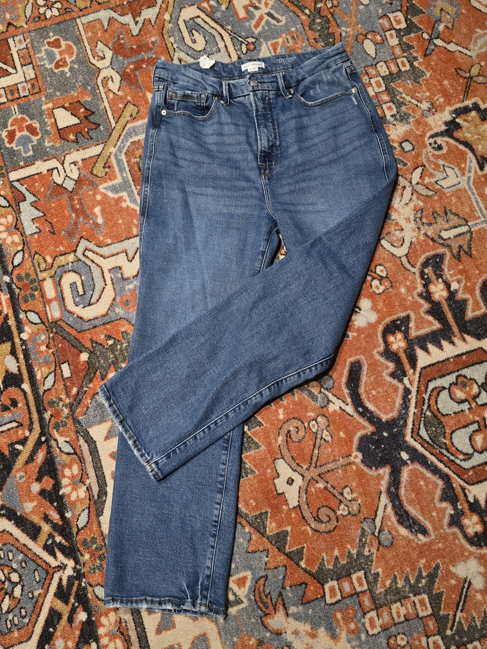 Good American Indigo Good Curve Straight Jeans - Indigo